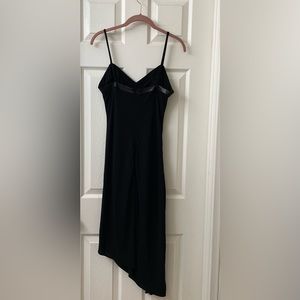 francky vellucci black slit dress